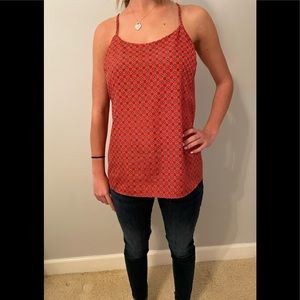J. Crew Tank Top w/Adjustable Straps Size - 2 Red/Purple/Green